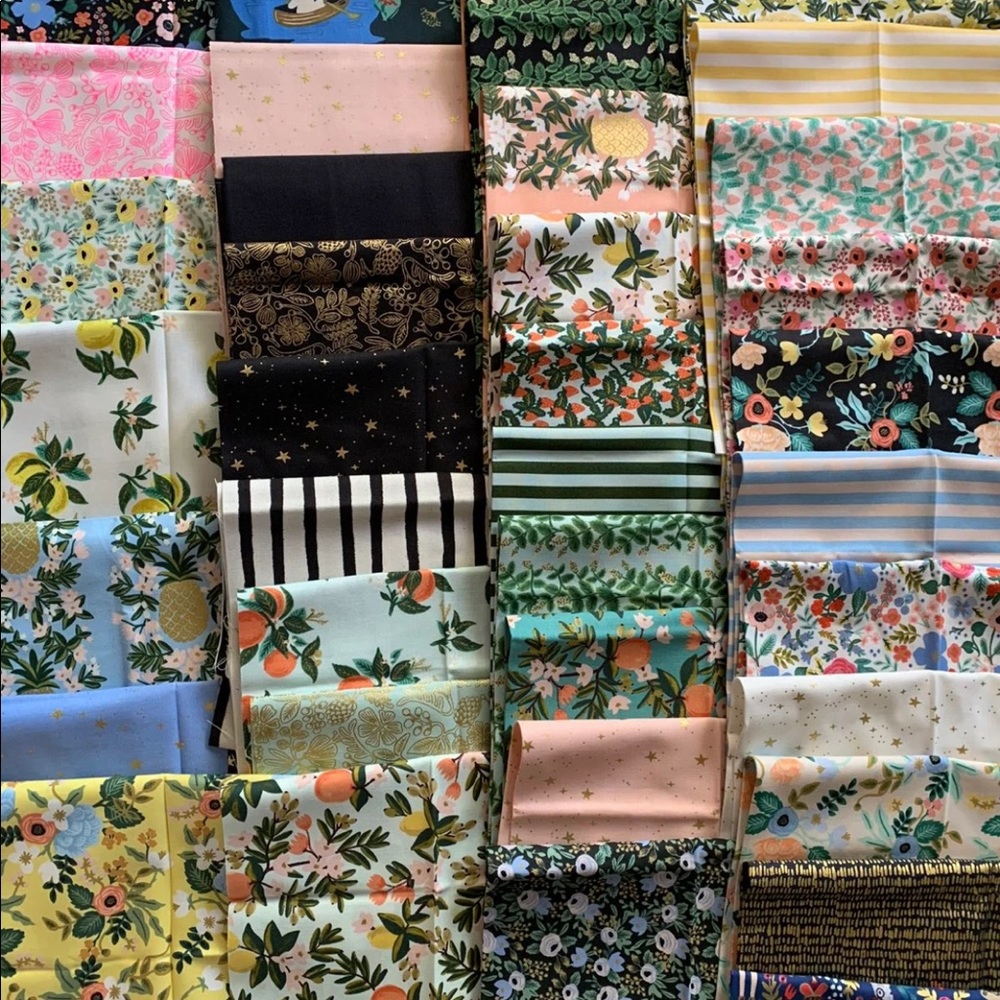 Rifle Paper Co fabric reversible face mask